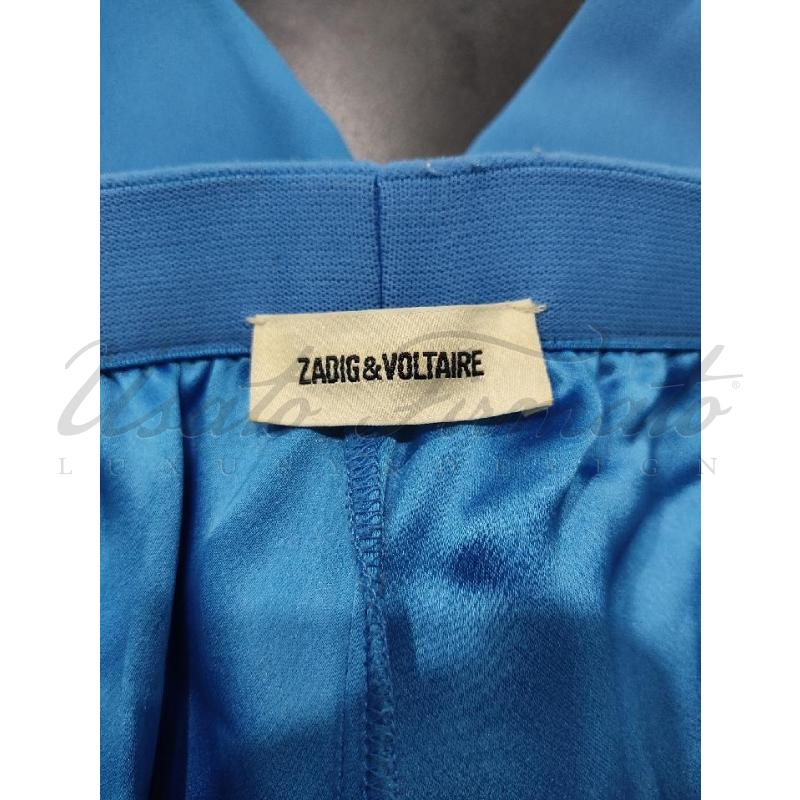 PANTALONE DONNA ZADIG VOLTAIRE BLU ELASTICO TG 38 | Mercatino dell'Usato Roma parioli 3