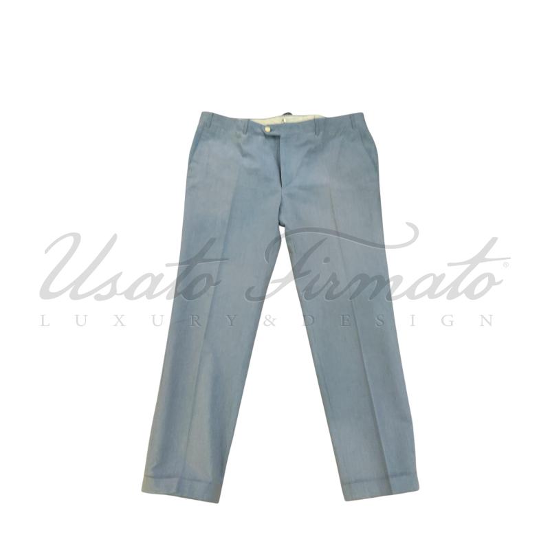 PANTALONE UOMO CORNELIANI CELESTE TG 52 | Mercatino dell'Usato Roma parioli 1