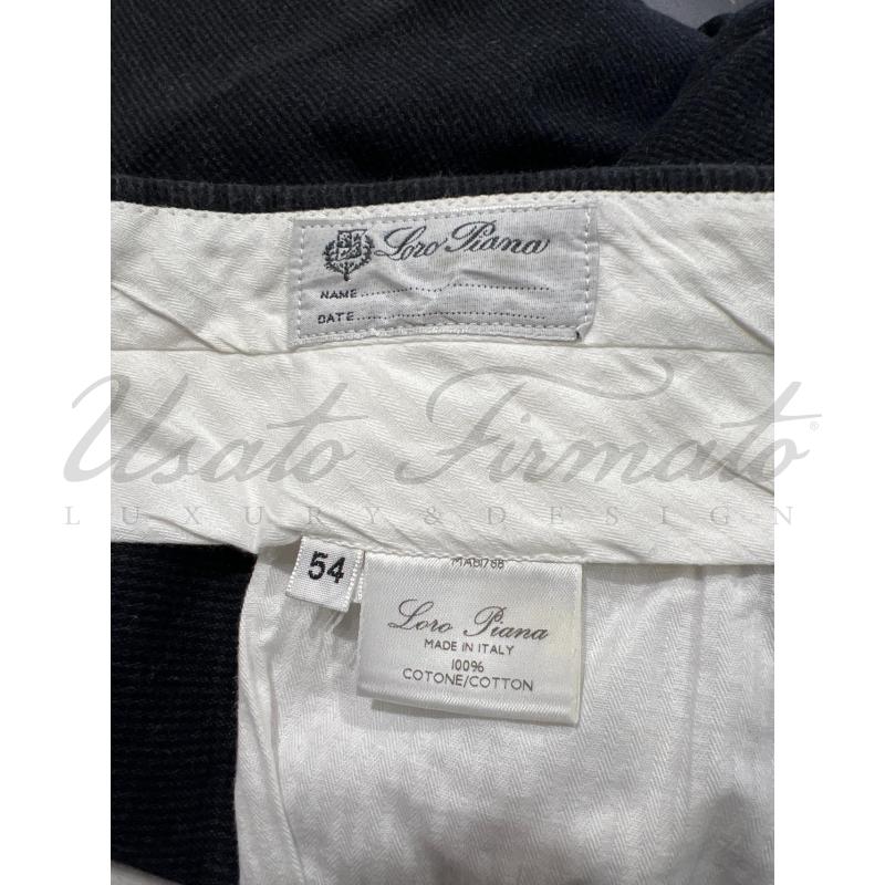 PANTALONE UOMO LORO PIANA GRIGIO SCURO COTONE TG. 54 | Mercatino dell'Usato Roma parioli 3