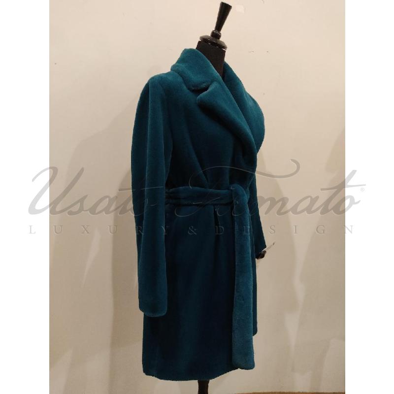 PELLICCIA PENNYBLACK PETROLIO ECO TG. 44 | Mercatino dell'Usato Roma parioli 2