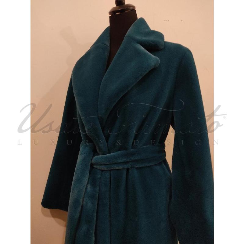 PELLICCIA PENNYBLACK PETROLIO ECO TG. 44 | Mercatino dell'Usato Roma parioli 3