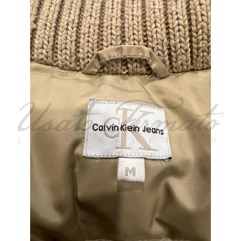 PIUMINO DONNA CALVIN KLEIN BEIGE TG. M | Mercatino dell'Usato Roma parioli 4