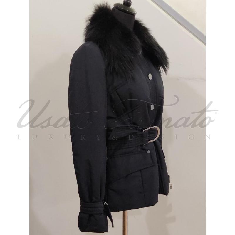 PIUMINO DONNA VALENTINO GARAVANI NERO PELLICCIA TG.46 | Mercatino dell'Usato Roma parioli 2