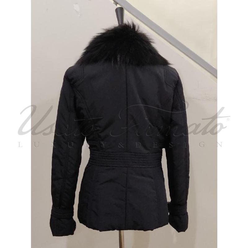 PIUMINO DONNA VALENTINO GARAVANI NERO PELLICCIA TG.46 | Mercatino dell'Usato Roma parioli 3
