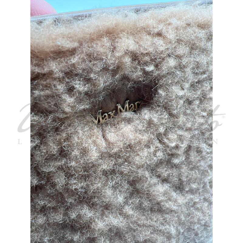 POCHETTE MAX MARA PELLE PELO ALPACA CAMMELLO  | Mercatino dell'Usato Roma parioli 3