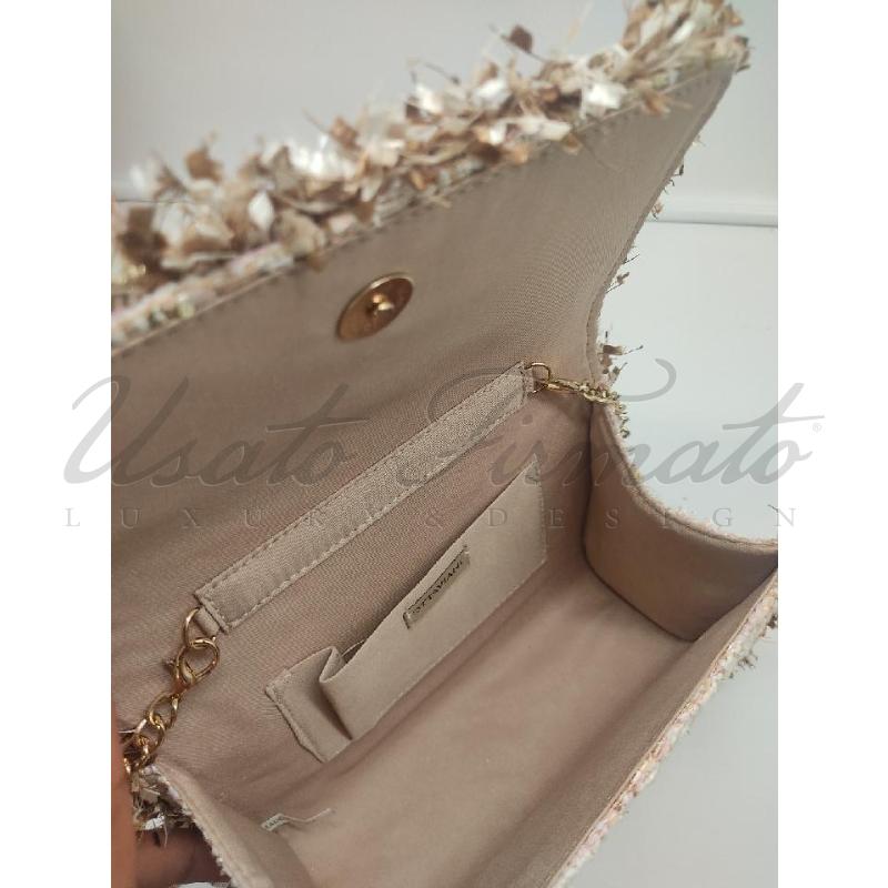 POCHETTE OTTAVIANI BIJOUX TWEED ROSA  | Mercatino dell'Usato Roma parioli 3