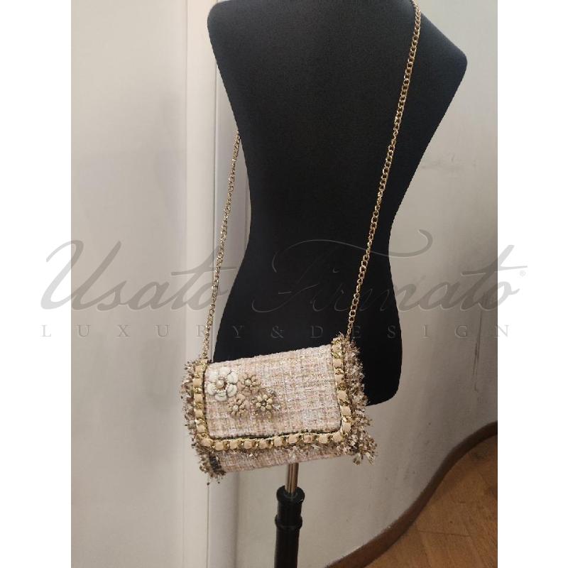 POCHETTE OTTAVIANI BIJOUX TWEED ROSA  | Mercatino dell'Usato Roma parioli 4