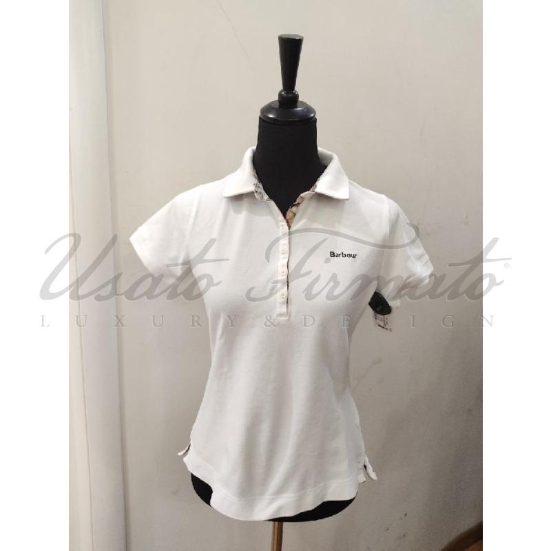 POLO DONNA BARBOUR BIANCA TG. 38 | Mercatino dell'Usato Roma parioli 1