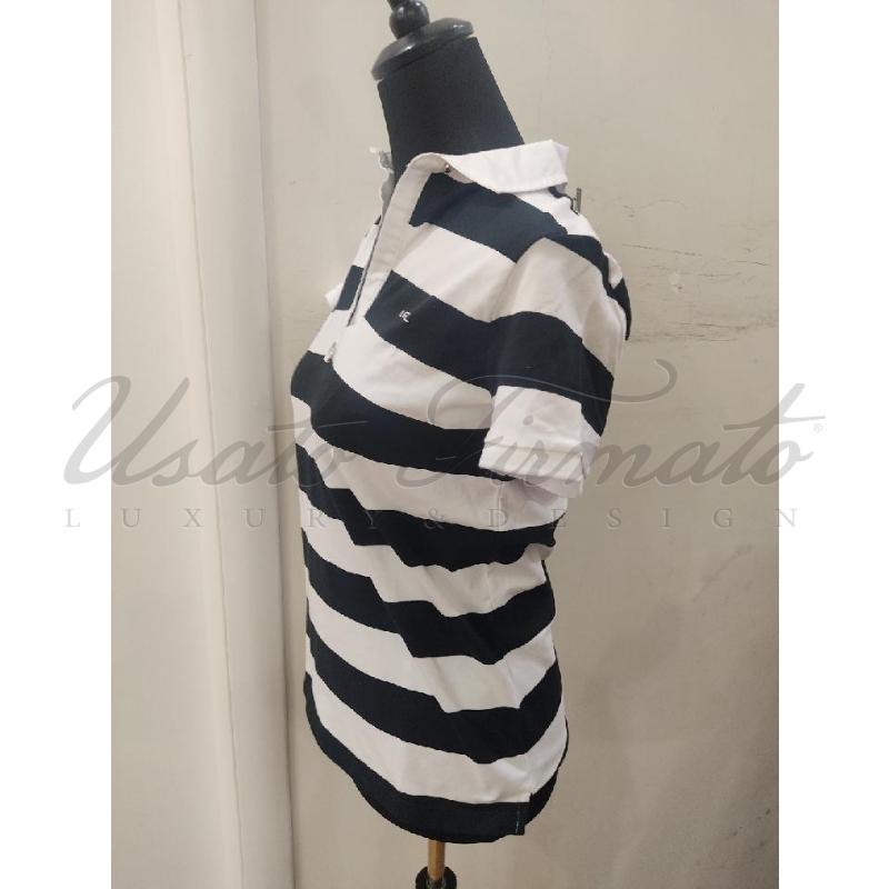 POLO DONNA POLO RALPH LAUREN RIGHE BIANCO NERO TG S | Mercatino dell'Usato Roma parioli 2