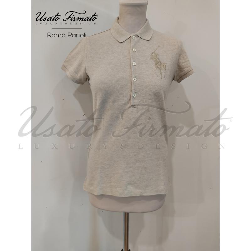 POLO DONNA RALPH LAUREN BEIGE TG S | Mercatino dell'Usato Roma parioli