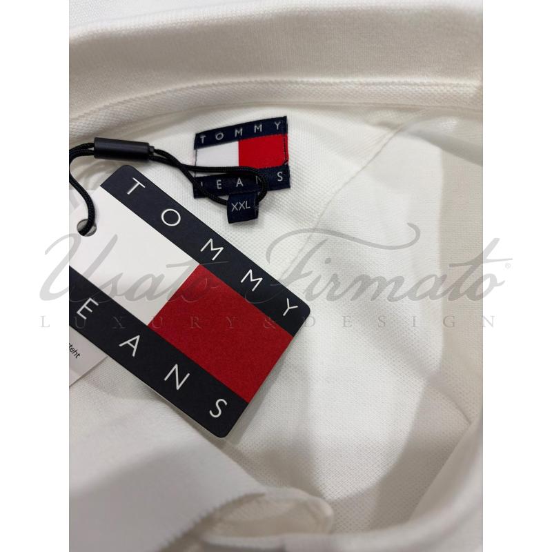 POLO UOMO TOMMY HILFIGHER BIANC | Mercatino dell'Usato Roma parioli 4
