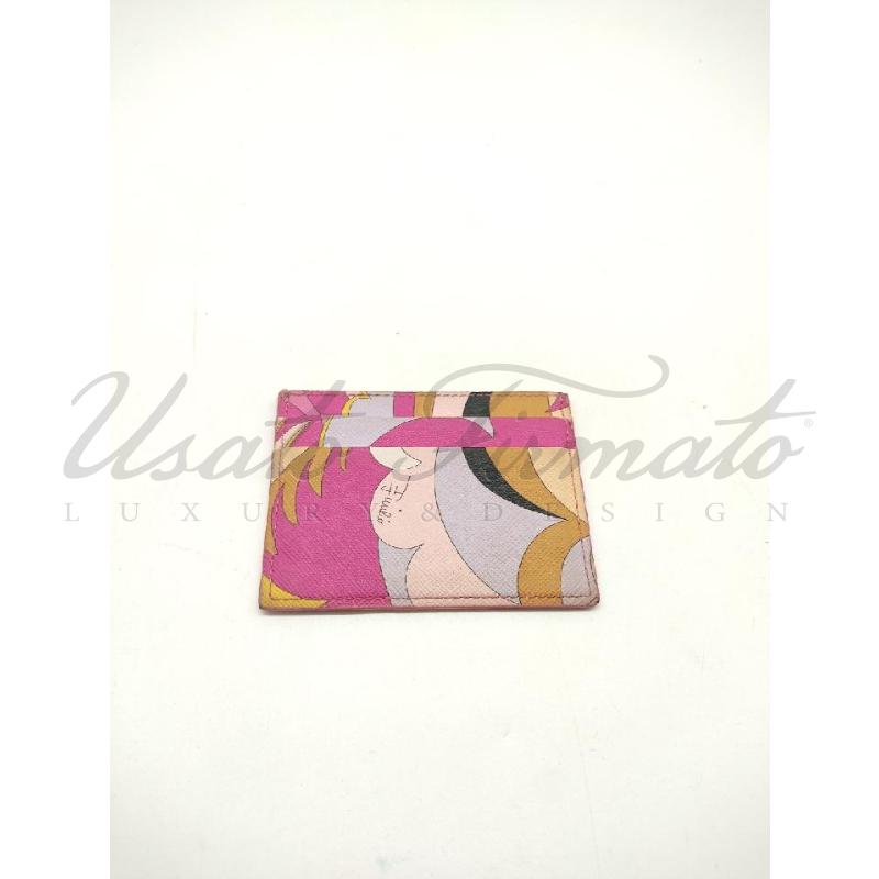 PORTA CARTE EMILIO PUCCI MULTICOLOR  | Mercatino dell'Usato Roma parioli 1