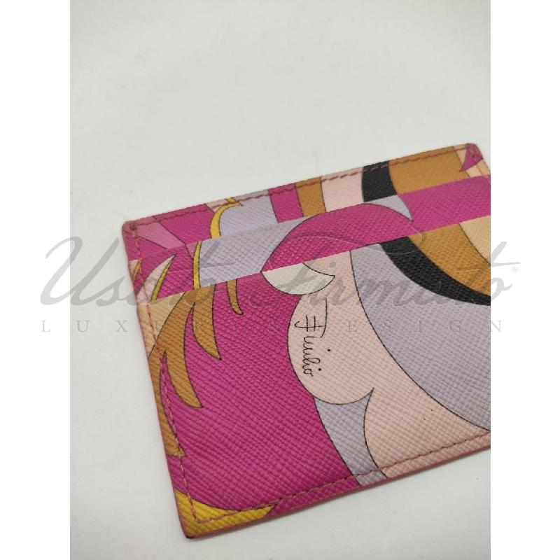 PORTA CARTE EMILIO PUCCI MULTICOLOR  | Mercatino dell'Usato Roma parioli 3