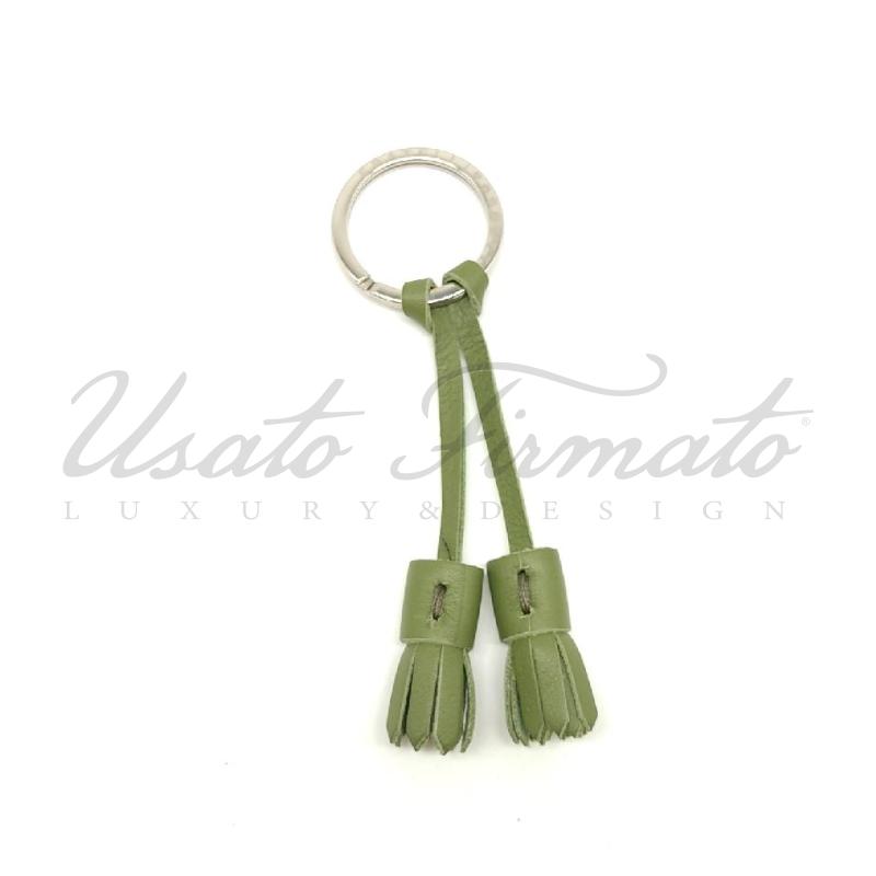 PORTA CHIAVI FRATELLI ROSSETTI VERDE PELLE  | Mercatino dell'Usato Roma parioli 1