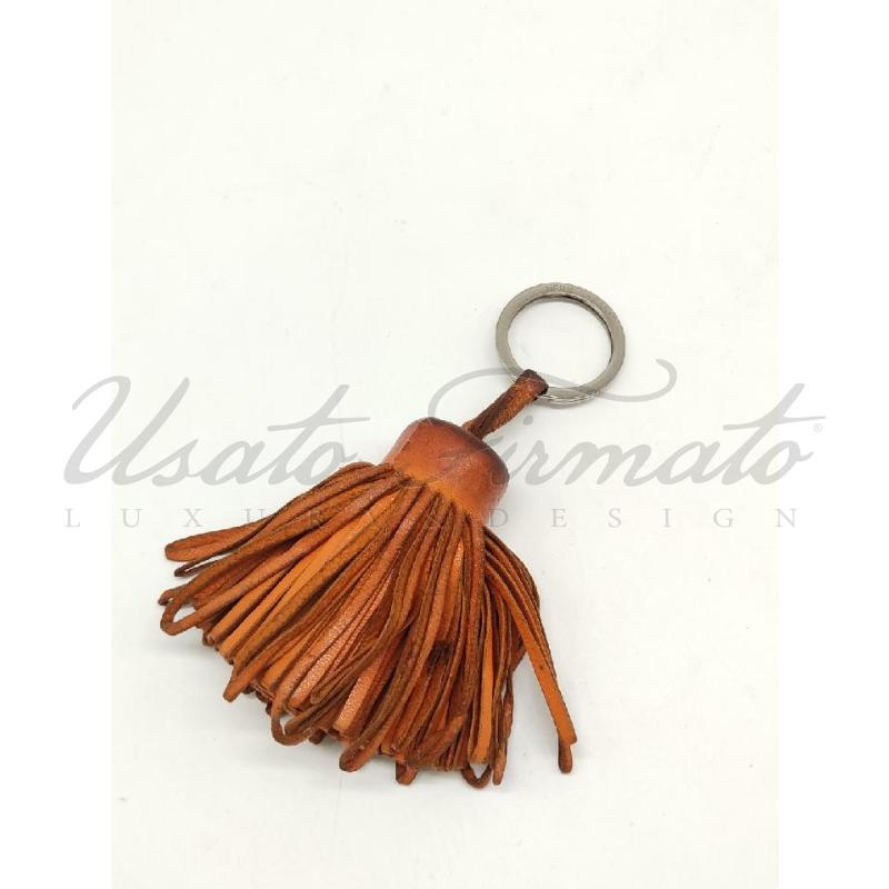 PORTA CHIAVI HERMES FRANGE PELLE ARANCIO  | Mercatino dell'Usato Roma parioli 1