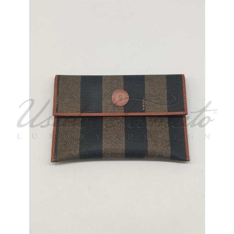 PORTA DOCUMENTI FENDI SAS VINTAGE MARRONE  | Mercatino dell'Usato Roma parioli 1