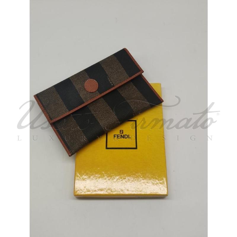 PORTA DOCUMENTI FENDI SAS VINTAGE MARRONE  | Mercatino dell'Usato Roma parioli 2