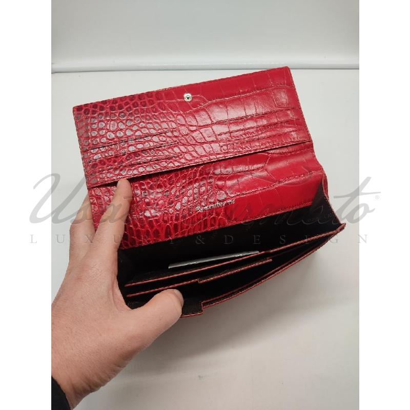 PORTA DOCUMENTI LANCEL PELLE ROSSA | Mercatino dell'Usato Roma parioli 3