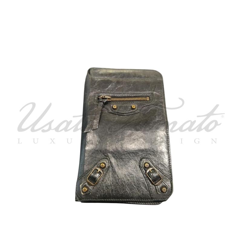 PORTA FOGLIO BALENCIAGA LE CITY LUNGO IN NERO | Mercatino dell'Usato Roma parioli 1