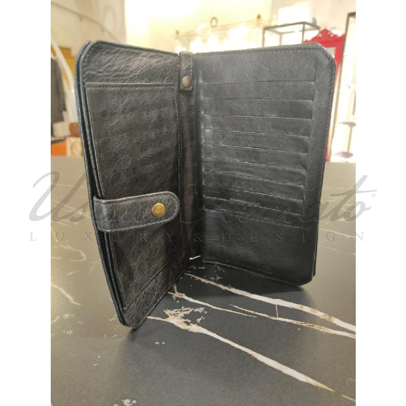 PORTA FOGLIO BALENCIAGA LE CITY LUNGO IN NERO | Mercatino dell'Usato Roma parioli 3