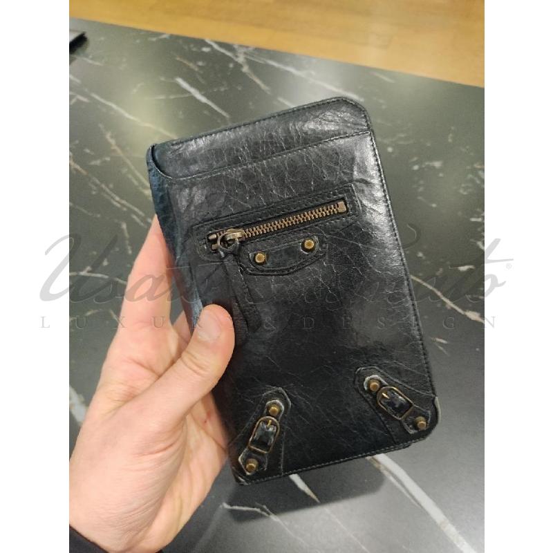 PORTA FOGLIO BALENCIAGA LE CITY LUNGO IN NERO | Mercatino dell'Usato Roma parioli 4