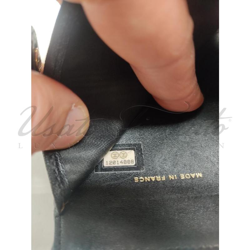 PORTA FOGLIO CHANEL NERO CAVIAR CC DA RIV | Mercatino dell'Usato Roma parioli 2