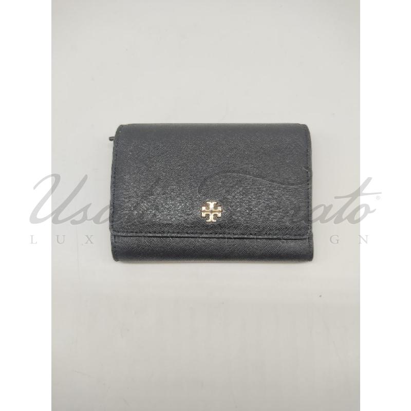 PORTA FOGLIO TORY BURCH NERO  | Mercatino dell'Usato Roma parioli 1