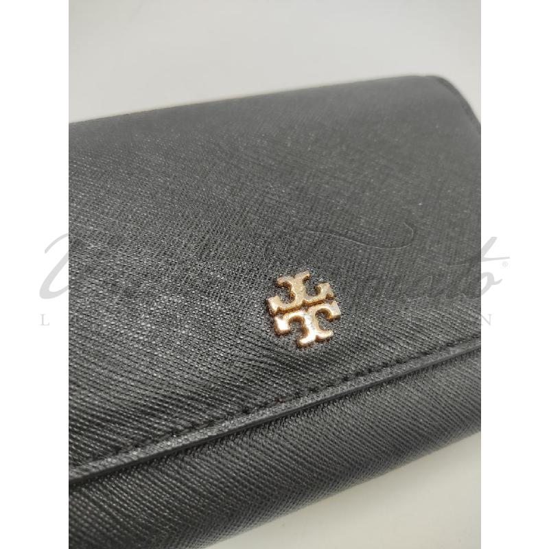 PORTA FOGLIO TORY BURCH NERO  | Mercatino dell'Usato Roma parioli 3