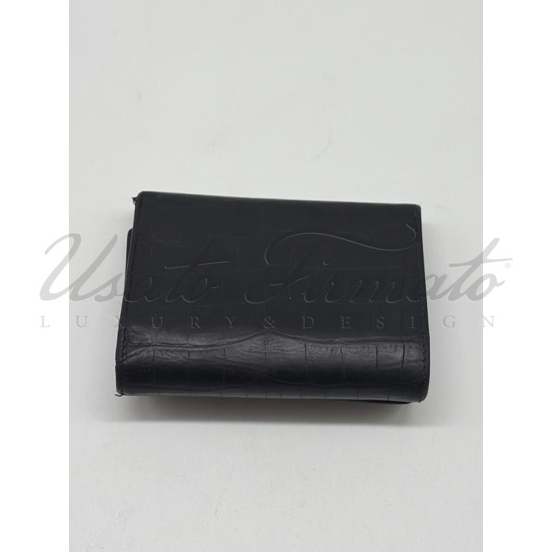 PORTA FOGLIO VERSACE NERO MEDUSA  PELLE | Mercatino dell'Usato Roma parioli 2