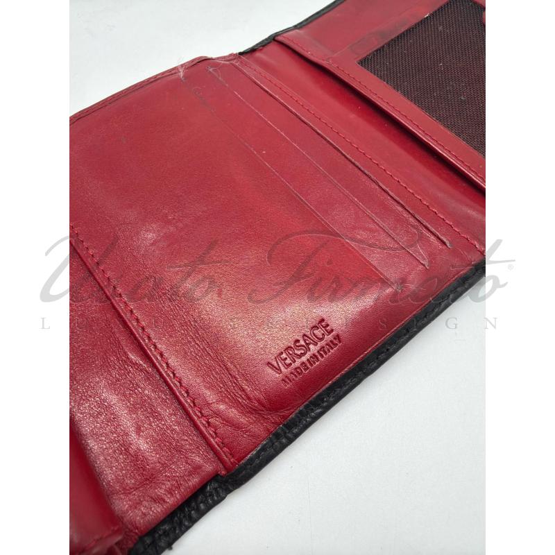 PORTA FOGLIO VERSACE NERO MEDUSA  PELLE | Mercatino dell'Usato Roma parioli 4
