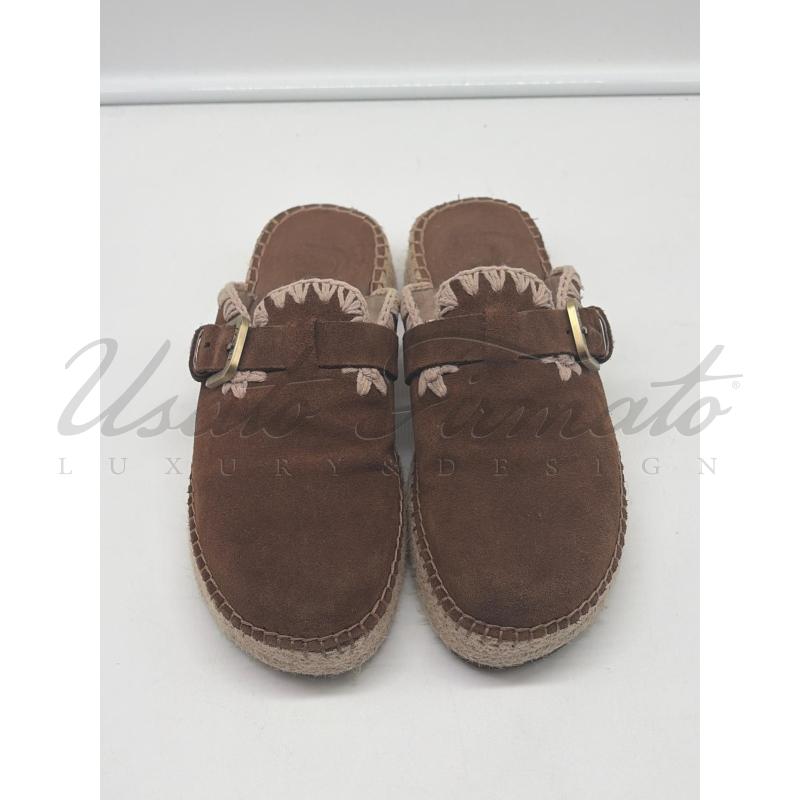 SABOT MOU MARRONE SUEDE TG. 38 | Mercatino dell'Usato Roma parioli 2
