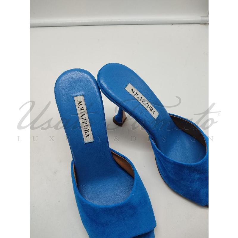 SANDALI DONNA AQUAZZURRA TURCHESE SUEDE TG. 40 | Mercatino dell'Usato Roma parioli 4