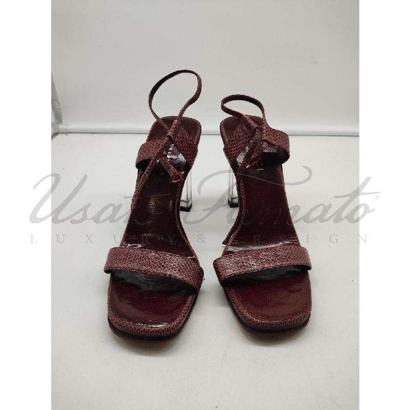 SANDALI DONNA GUCCI PELLE ROSSA TG 36 | Mercatino dell'Usato Roma parioli 2