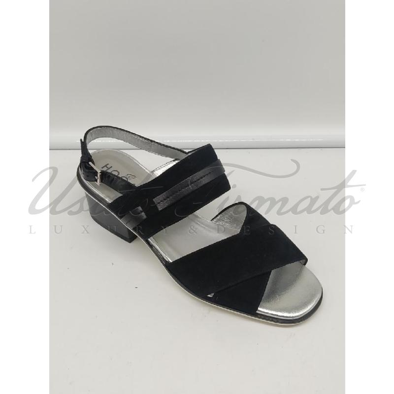 SANDALI DONNA HOGAN NERO TG 38 | Mercatino dell'Usato Roma parioli 1