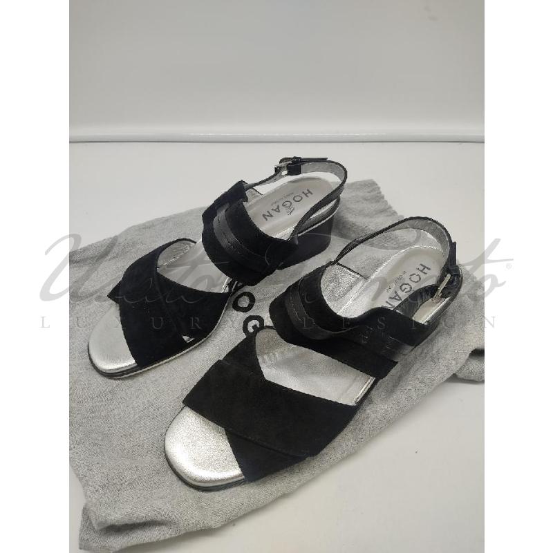SANDALI DONNA HOGAN NERO TG 38 | Mercatino dell'Usato Roma parioli 2