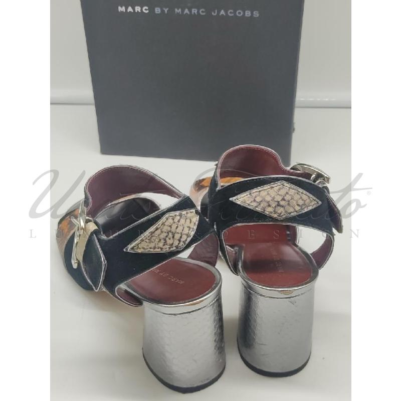SANDALI DONNA MARCJACOBS NERI TACCO ARDENTO TG. 37.5 | Mercatino dell'Usato Roma parioli 3