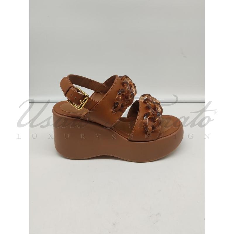 SANDALI DONNA SEE BY CHLOE MARRONE TG 39 | Mercatino dell'Usato Roma parioli 1