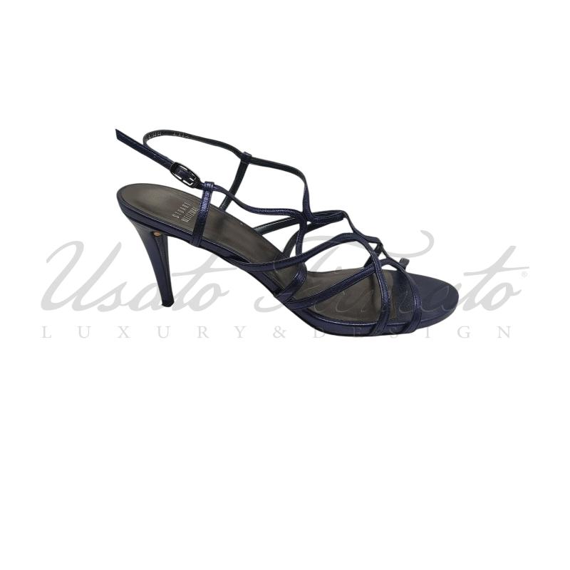 SANDALI DONNA STUART WEITZMAN BLU TG.40.5 | Mercatino dell'Usato Roma parioli 1