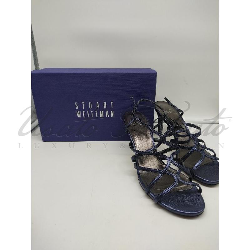 SANDALI DONNA STUART WEITZMAN BLU TG.40.5 | Mercatino dell'Usato Roma parioli 4