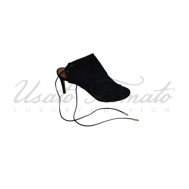 SCARPE DONNA AQUAZZURRA NERI TG.36.5 | Mercatino dell'Usato Roma parioli 1
