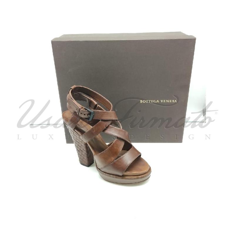 SCARPE DONNA BOTTEGA VENETA PELLE MARRONE TG 38 | Mercatino dell'Usato Roma parioli 1