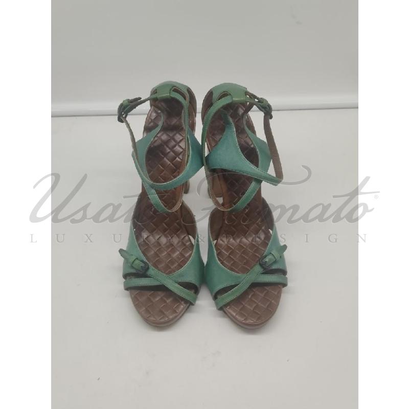 SCARPE DONNA BOTTEGA VENETA PELLE VERDE TG 39 | Mercatino dell'Usato Roma parioli 2