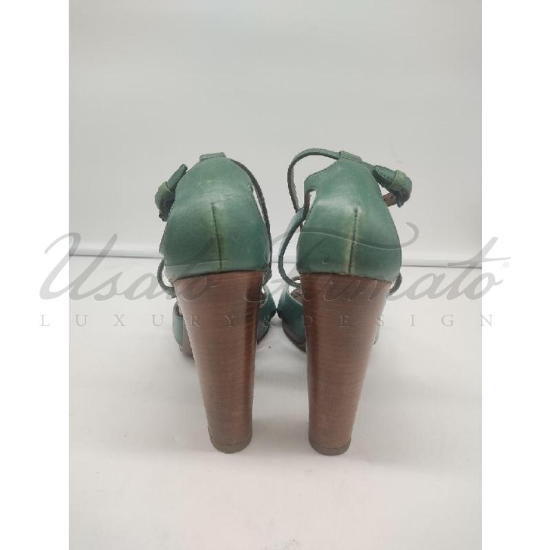 SCARPE DONNA BOTTEGA VENETA PELLE VERDE TG 39 | Mercatino dell'Usato Roma parioli 3