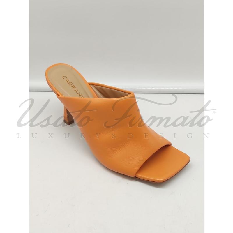 SCARPE DONNA CARRANO ARANCIO PELLE TG. 40 | Mercatino dell'Usato Roma parioli 1