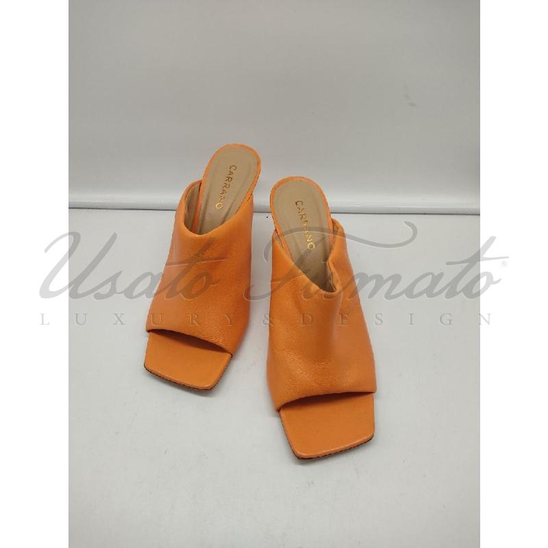SCARPE DONNA CARRANO ARANCIO PELLE TG. 40 | Mercatino dell'Usato Roma parioli 2