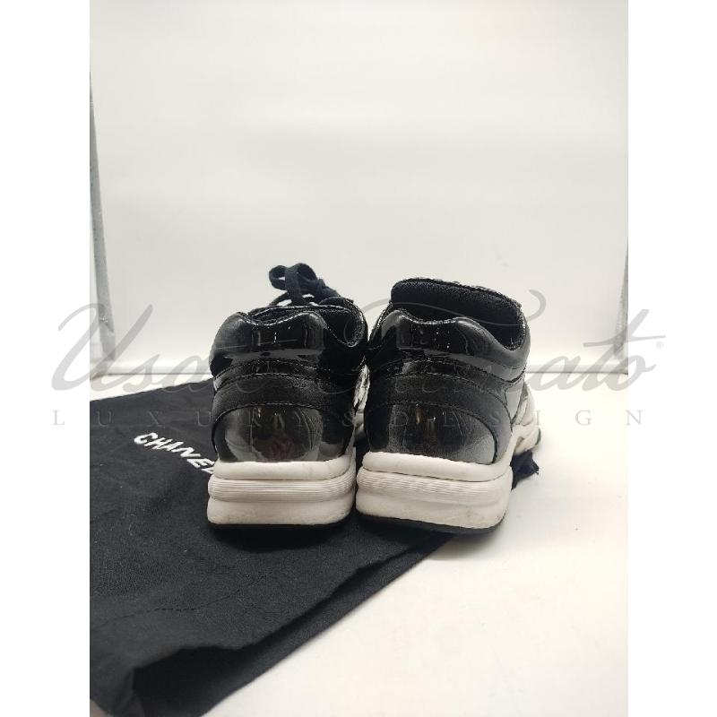 SCARPE DONNA CHANEL NERE LUCIDE TRASPARENTI TG. 37.5 | Mercatino dell'Usato Roma parioli 3