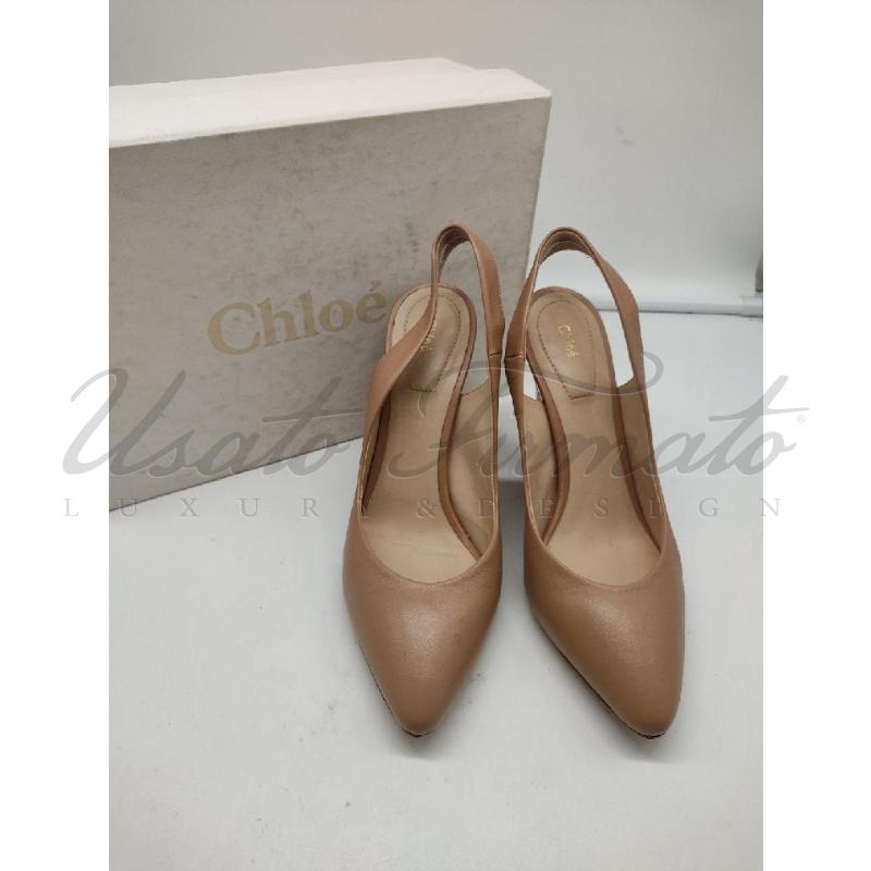 SCARPE DONNA CHLOE PELLE BEIGE TG 37 | Mercatino dell'Usato Roma parioli 2
