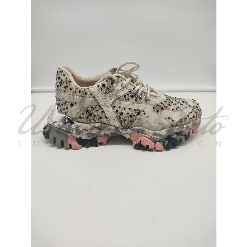 SCARPE DONNA CLJD PIZZO BEIGE STRSS NERI TG. 40 | Mercatino dell'Usato Roma parioli 1