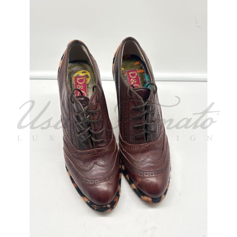 SCARPE DONNA D&G MARRONE MACULATO 39 | Mercatino dell'Usato Roma parioli 3