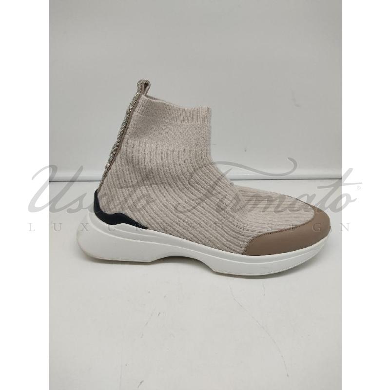 SCARPE DONNA FABIANA FILIPPI CALZINO BEIGE TG 40 | Mercatino dell'Usato Roma parioli 1